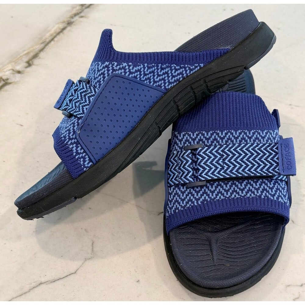 Coface Orthotic Slides Women's Sandals SZ 8 Blue